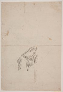 Studie for sørgende kvinneskikkelse av Jacques Francois Joseph Saly