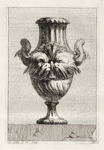 Suite med vaser: Plate 10, 1746. av Jacques Francois Joseph Saly