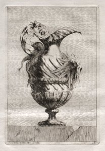 Suite med vaser: Plate 16, 1746. av Jacques Francois Joseph Saly