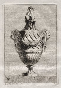 Suite med vaser: Plate 21, 1746. av Jacques Francois Joseph Saly