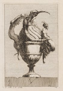 Suite med vaser: Plate 24, 1746. av Jacques Francois Joseph Saly