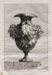 Suite med vaser: Plate 28, 1746. av Jacques Francois Joseph Saly