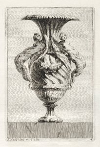 Suite med vaser: Plate 4, 1746. av Jacques Francois Joseph Saly