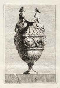 Suite med vaser: Plate 5, 1746. av Jacques Francois Joseph Saly