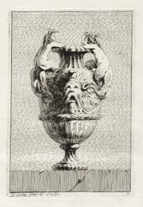 Suite med vaser: Plate 7, 1746. av Jacques Francois Joseph Saly