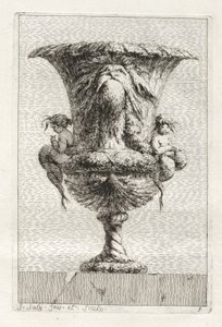 Suite med vaser: Plate 9, 1746. av Jacques Francois Joseph Saly