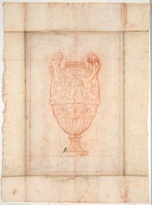 Vasedesign for Suite of Vases: Plate 27, 1746. av Jacques Francois Joseph Saly