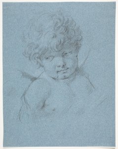 Bevinget engel? Amor? Bystebilde av Jacques Francois Joseph Saly