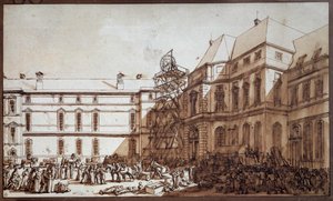 Ankomst til Louvre av italienske mesterverk Plyndring av kunstverk var hensikten med ekspedisjoner av Dominique Vivant Denon (Vivant-Denon) under ordre fra konsul Napoleon Bonaparte for Musee Napoleon (nåværende Louvre-museet) under den første