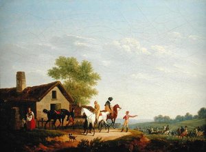 Hesteveddeløp av Jacques Francois Joseph Swebach