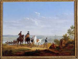 Landskap med figurer og ryttere maleri av Jacques Francois Joseph Swebach av Jacques Francois Joseph Swebach