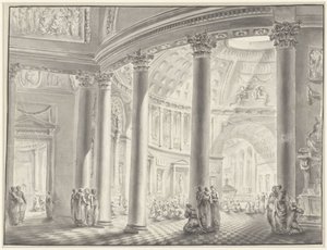 Interiør i en kuppelkirke
