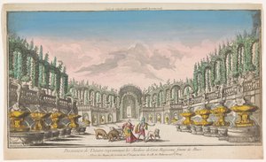 Utsikt over Circe .s hage Decoration de théatre, representativ les jardins de Circe (tittel på objekt)