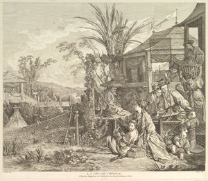 La Chasse Chinoise The Chinese Hunt, fra Chinoiseries, etter 1743.