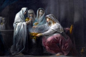 Les Vestales: detalj. 1800-tallet (olje på lerret)