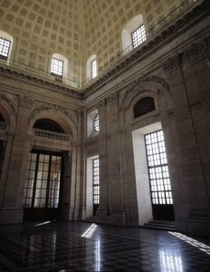 Barokkarkitektur: Hotel Dieu (1741-1748) av arkitekten Jacques Germain (Jacques-Germain) Soufflot (1713-1780). Innvendig visning. Lyons, Rhone (69).