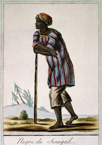 Senega Negro, fargegravering fra Encyclopedia des Voyages, av Jacques Grasset de Saint-Sauveur (1757-1810) av Jacques Grasset de Saint-Sauveur