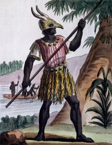Bar som brukes til omskjæring av negre på Goree Island, Senegal, fargegravering fra tegning av Labrousse (aktiv 1796), fra Encyclopedia of voyages, av Jacques Grasset de Saint-Sauveur (1757-1810) av Jacques Grasset de Saint Sauveur