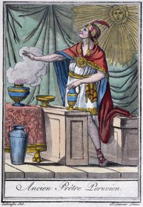 Tidligere peruansk prest (inca) - i "" Encyclopedia of Travels"" av J. Grasset-Saint-Sauveur, Paris av Jacques Grasset de Saint Sauveur