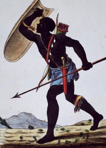 Juida-kriger, Afrika, gravering fra Encyclopedia of voyages
