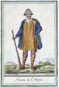 Man of Aragon (Spania) - i "" Encyclopedia of Travels"" av Grasset St Sauveur, red. 1796 av Jacques Grasset de Saint-Sauveur
