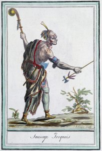 Sauvage iroquois - i "" Encyclopedia of travels"" av Grasset St Sauveur, Paris