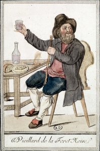 Gammel mann fra Schwarzwald - i "" Encyclopedia of Travels""" av J. Grasset Saint-Sauveur av Jacques Grasset de Saint-Sauveur