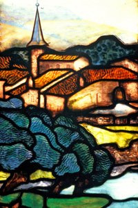 Nancy (avdeling 54), jugendstil, handels- og industrikammer, glassmalerier av Jacques Gruber (1870-1936)