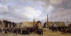 Begravelsen til Napoleon I passerer Place de la Concorde 15. desember 1840