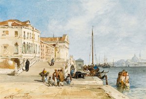 Utsikt over Zattere-bryggen, Venezia