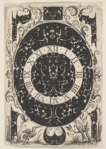 Oval urkasse med fugler og mindre motiver, ca. 1614-19.