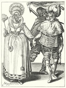 Maskerade (gravering) av Jacques II de Gheyn