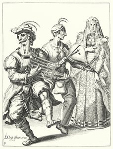 Maskerade (gravering) av Jacques II de Gheyn
