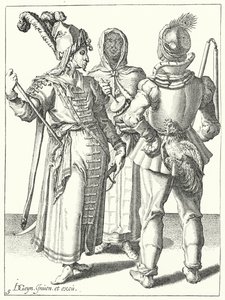 Maskerade (gravering) av Jacques II de Gheyn