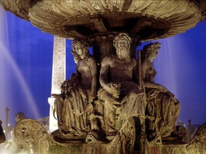 Fontenen på Place de la Concorde i Paris.
