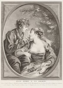 Elle mord à la grappe (hun dør på druen). 1768 av Jacques Jean Pasquier