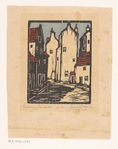 Hytter i Haag (original tittel på objektet) av Jacques Jeichienus Ottens (signed by artist)