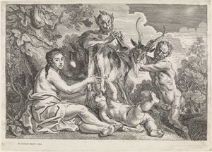 Barnet Jupiter mates av geiten Amalthea