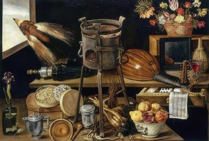 Die fünf Sinne und die vier Elemente (De fem sansene og de fire elementene). 1627