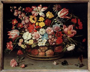 Fruktkurv-maleri av Jacques Linard (1600-1645)