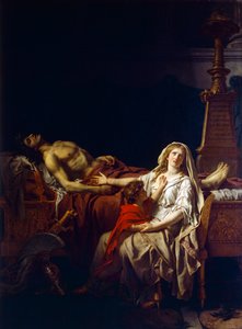 Andromache som sørger over kroppen til Hector, av Jacques-Louis David (1748-1825) av Jacques Louis (studio of) David