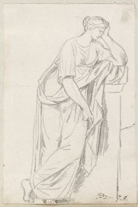 En muse fra musenes sarkofag av Jacques Louis David
