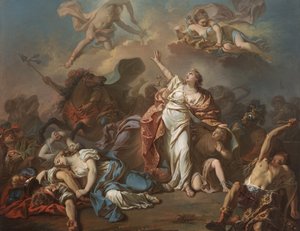 Apollo og Diana angriper barna til Niobe av Jacques Louis David