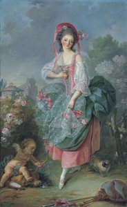 Ballerina Marie-Madeleine Guimard 1743-1816 som Terpsichore av Jacques Louis David