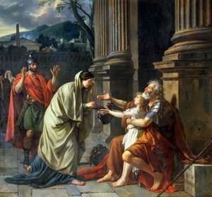 Belisarius ber om almisser, 1781 av Jacques Louis David