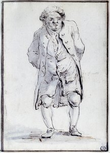 Tegneserie av Honore Gabriel (Honore-Gabriel) Riqueti, greve av Mirabeau (1749-1791) den Ain. Tegning av Jacques Louis David (1748-1825) 1700-tallet. Dim. 0,17x0,12 m. Paris, Louvre-museet av Jacques Louis David