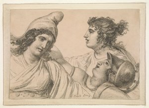 Komposisjon med tre figurer av Jacques Louis David