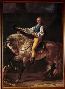 Rytterportrett av grev Stalislas Potocki (1755 - 1821). Maleri av Jacques Louis David (1748-1825) av Jacques Louis David