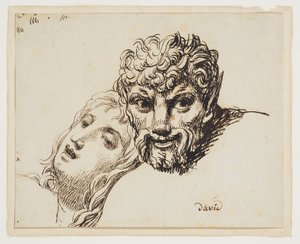 Hoder av en faun og en liggende kvinne av Jacques Louis David