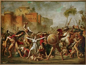 Les Sabines - Sabinerkvinnene stopper kampen … av Jacques Louis David